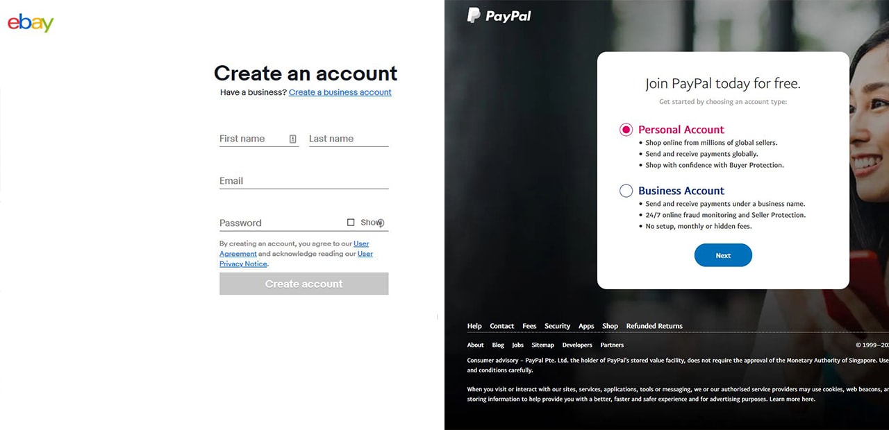 Create an eBay account