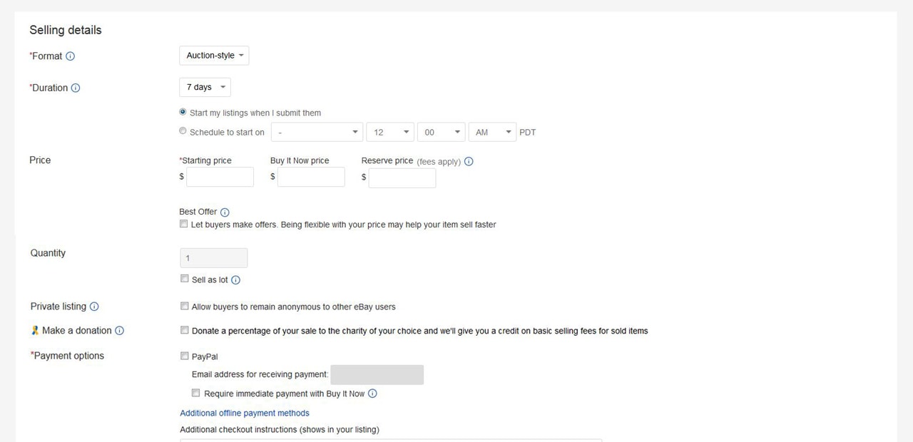 Setup your eBay store