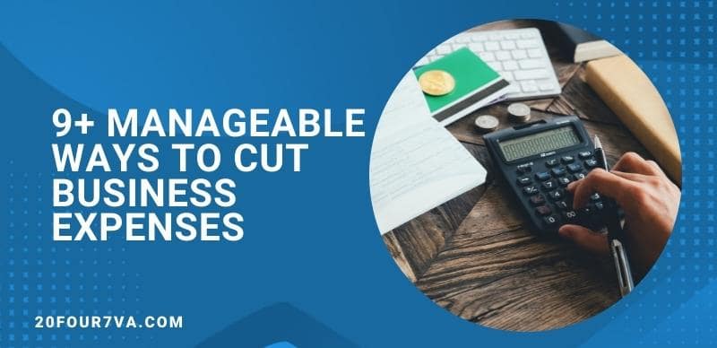 Header image with the text 9 manageable ways to cut business expenses