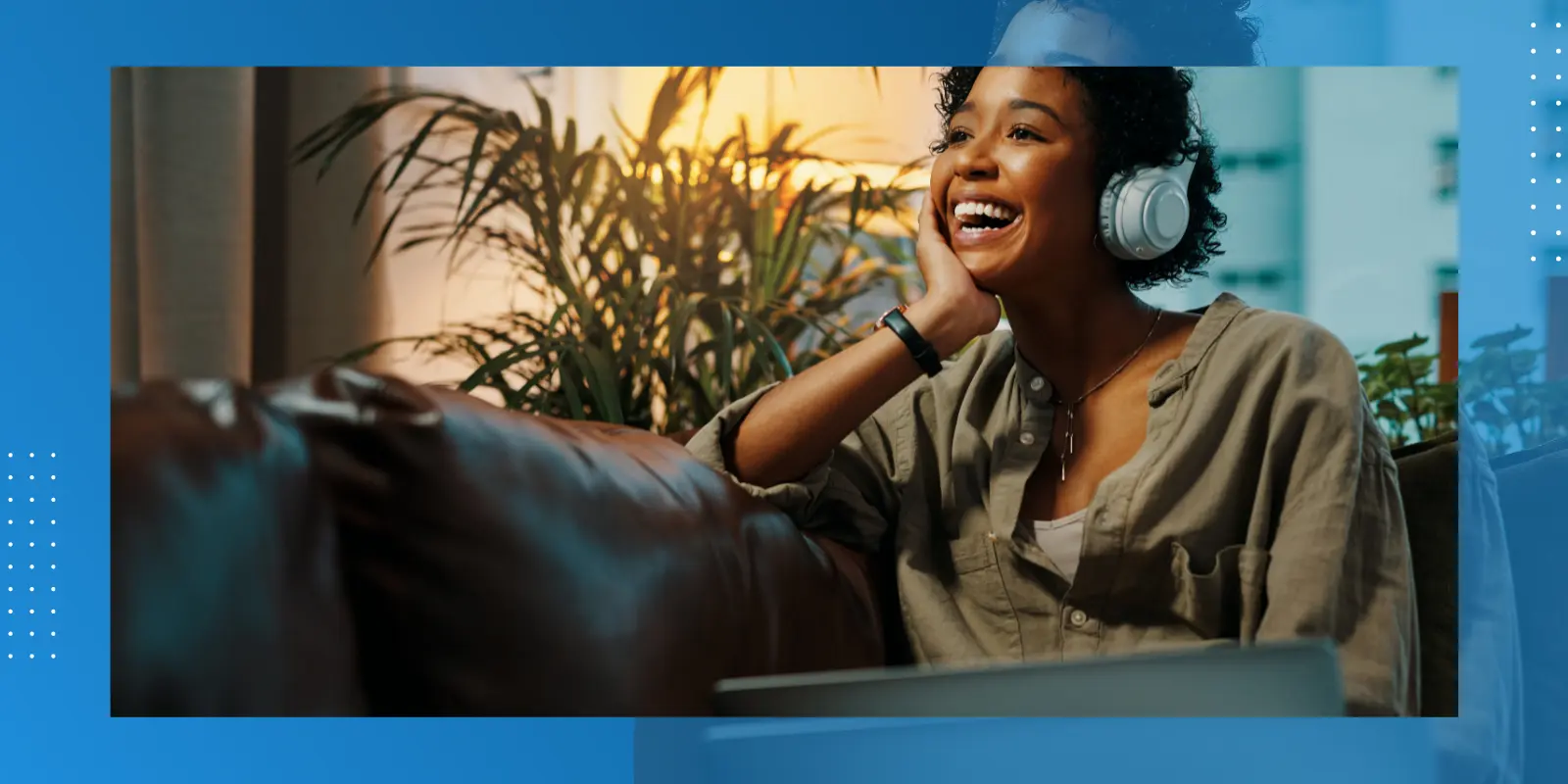 Woman listening to the best entrepreneur podcasts